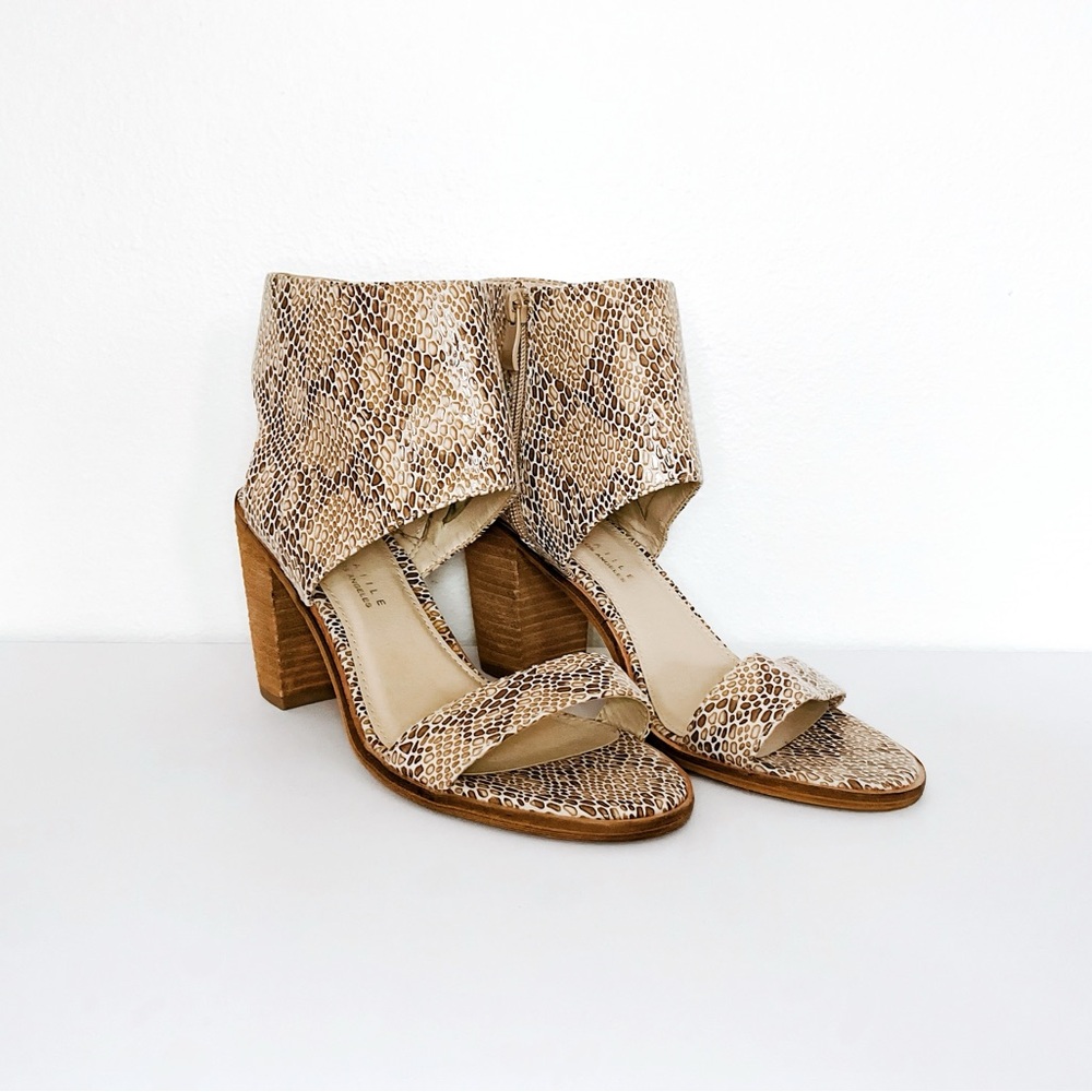 Very Volatile Women's Snakeskin Block Heel Sandals